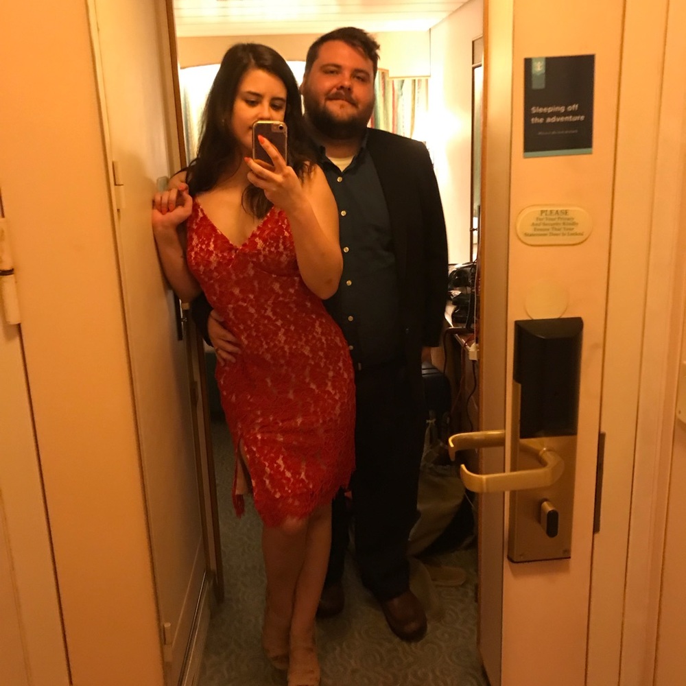 Strappy red Lulus dress